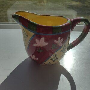 Dansk floral, hand painted pouring mug